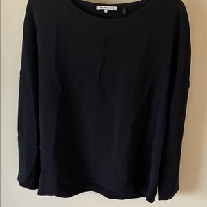 Helmut Lang Black Long-Sleeve Crew Top